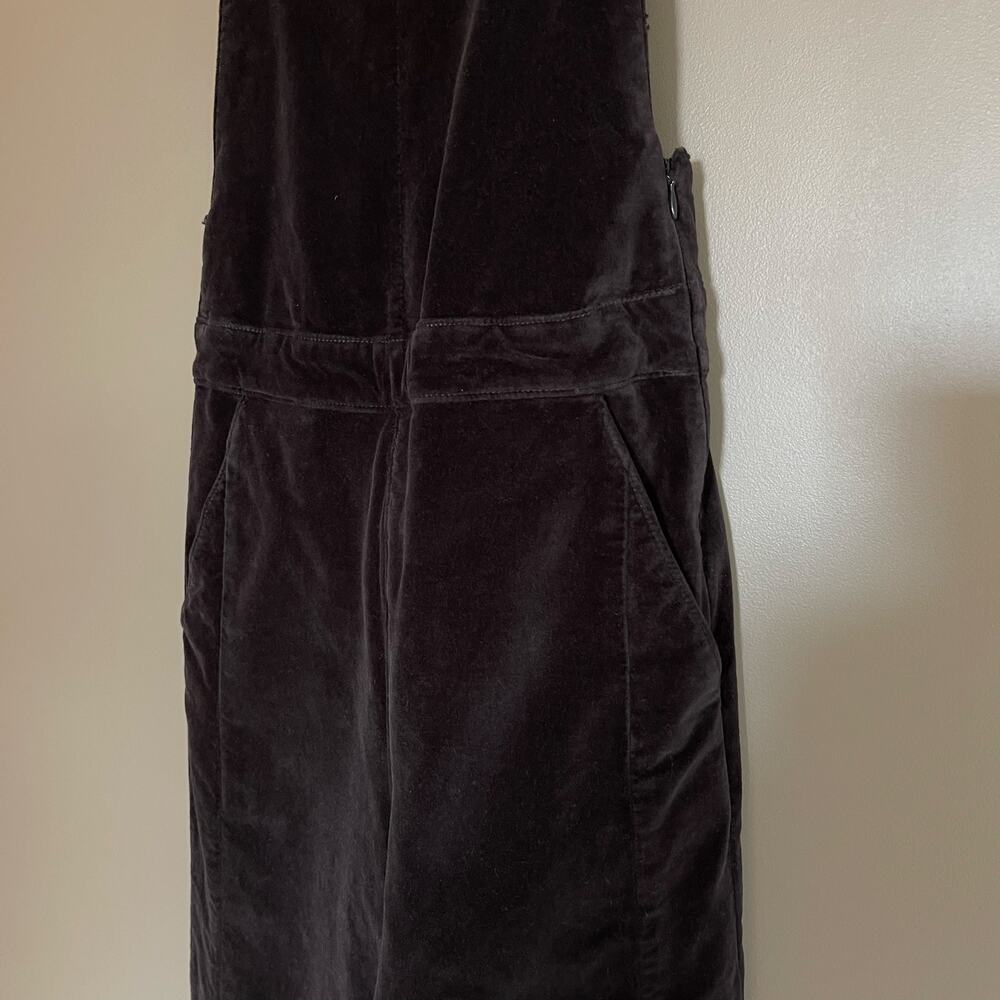 FRAME Le Velveteen Velvet Jumpsuit In Black Wide Leg Overalls Size XS Sexy Chic - Picture 9 of 16